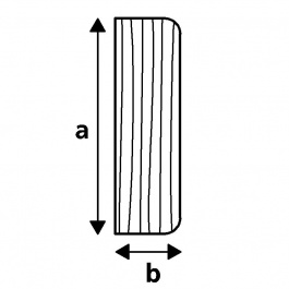 Teak Abdeckprofil 47x9x1980mm