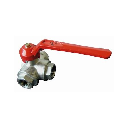 Zweiwege-Kugelhahn Ms58 vern. roter Hebel 1 1/4"
